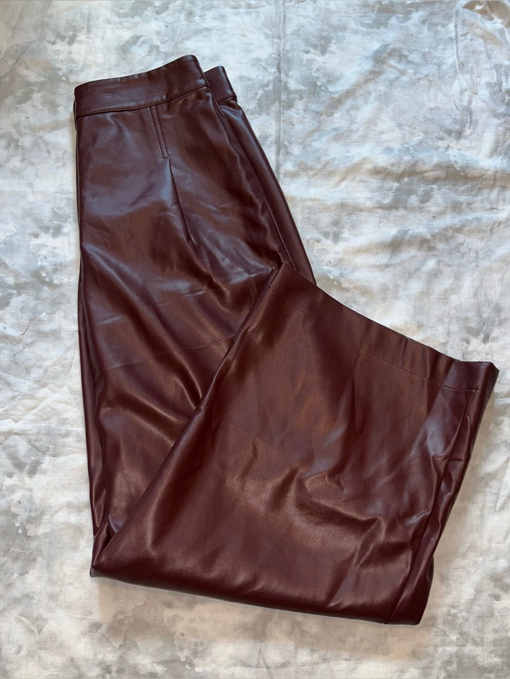French Connection Crolenda Vegan Leather Wide Leg Pants